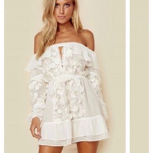 For Love and Lemons Carolina Off-Shoulder Dress | US Small